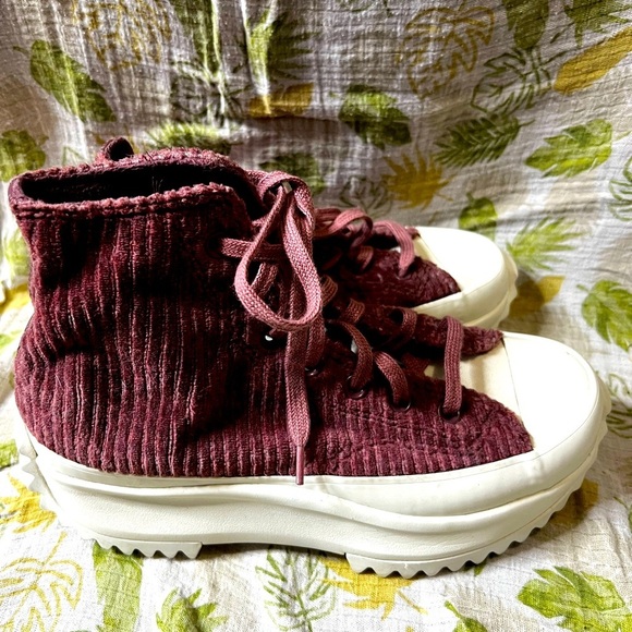 Converse Run Star Hike Trainers Corduroy Platform Y2K High Top Shoes - Picture 2 of 7